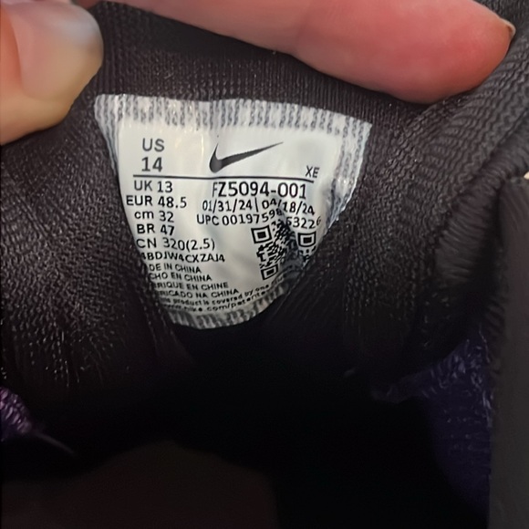 New Never Worn Nike Pegasus NFL Baltimore Ravens Road Running Shoes Size 41 - Picture 8 of 8